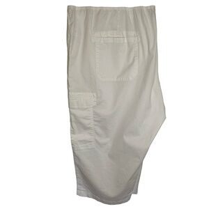 Chaps Women's White Cotton Drawstring Waist Capri Pants. Sz 3X